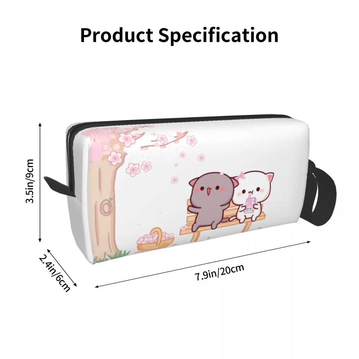 Borsa da toilette da viaggio pesca e Goma portatile Cartoon Mochi Cat Makeup Organizer cosmetico per le donne Beauty Storage Dopp Kit Box