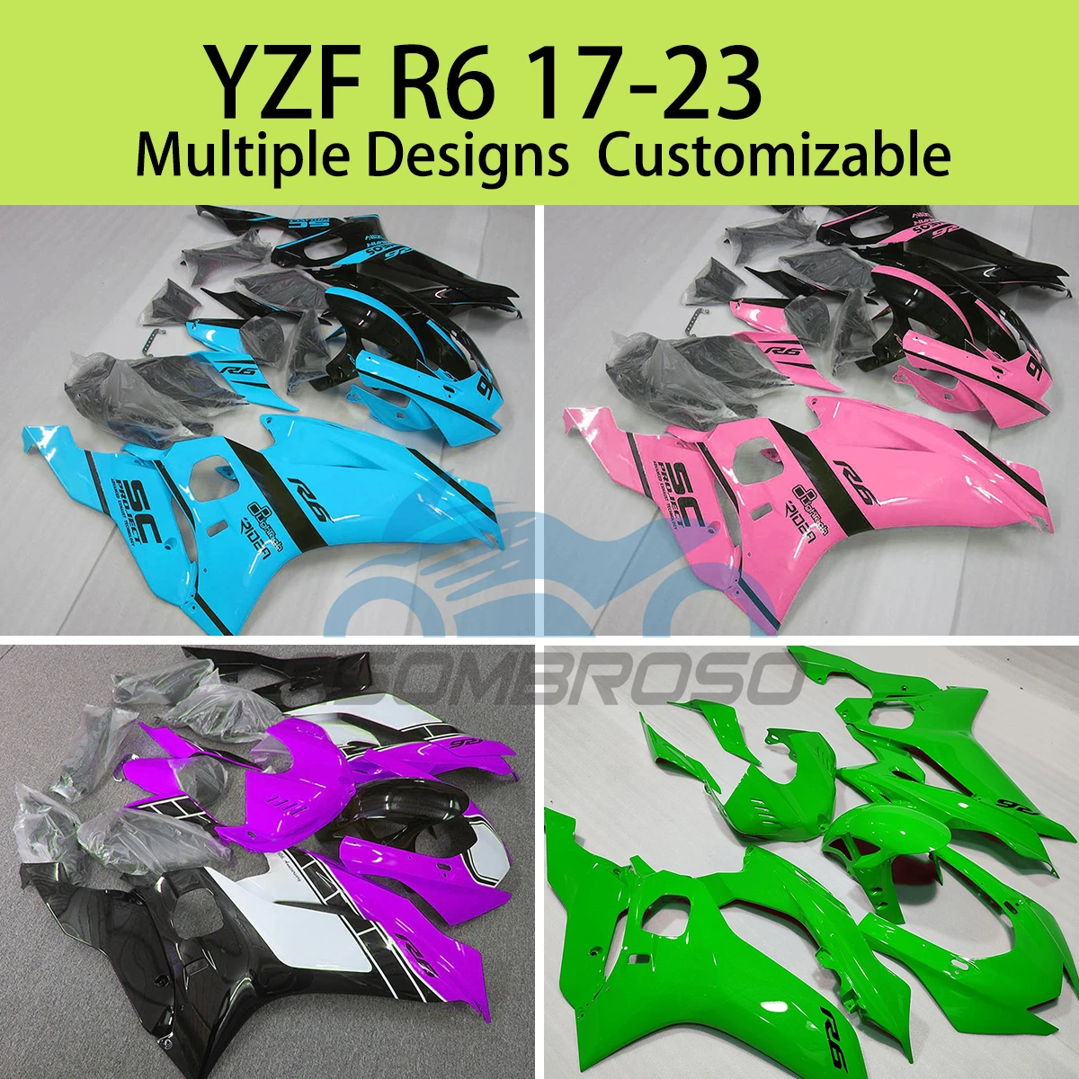 

Moto Cross Fairng Kit YZFR6 17 18 19 20 21 22 23 ABS Painted Fairings Injection Molding Fit for YAMAHA YZF R6 2017-2023