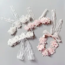 

Baby Girl Headband Princess Lace Floral Hair Belt White/Pink Headdress Pretty Girls Headwear Children Headband