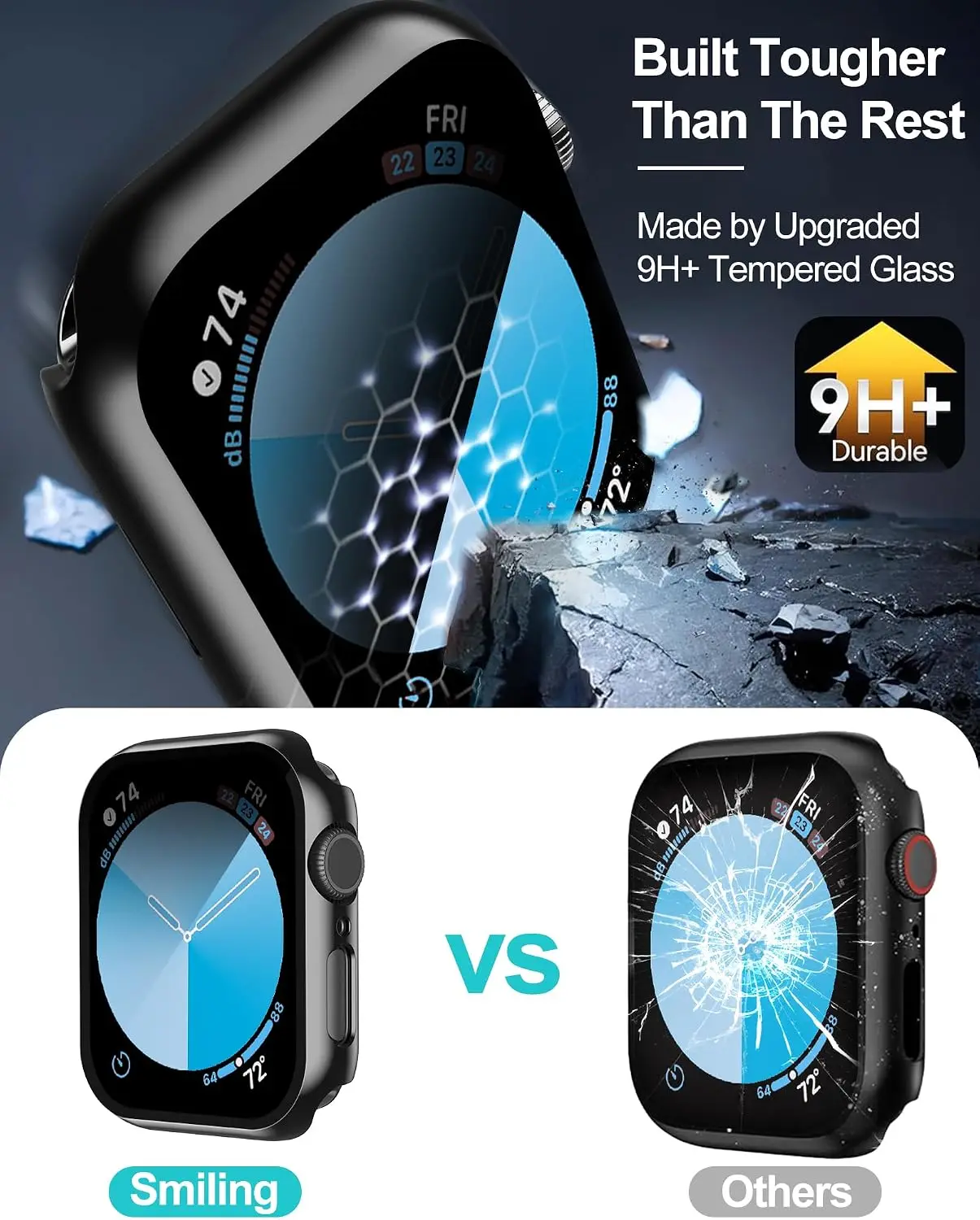 Premium Protective Tempered Glass Screen Protector Bumper Case
