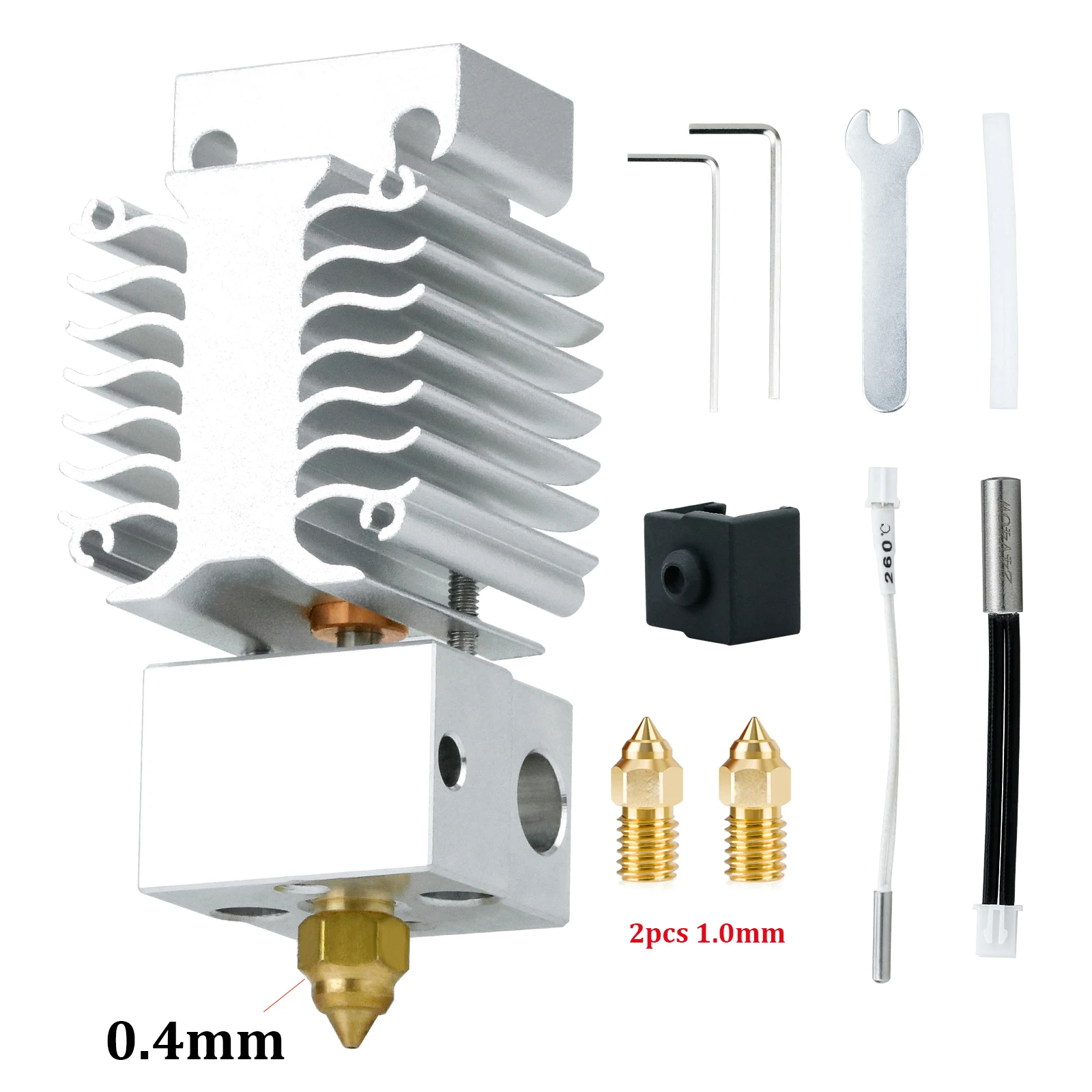 High-Performance Bimetallic Hotend Update Kit with Heating Block for 3D Printers