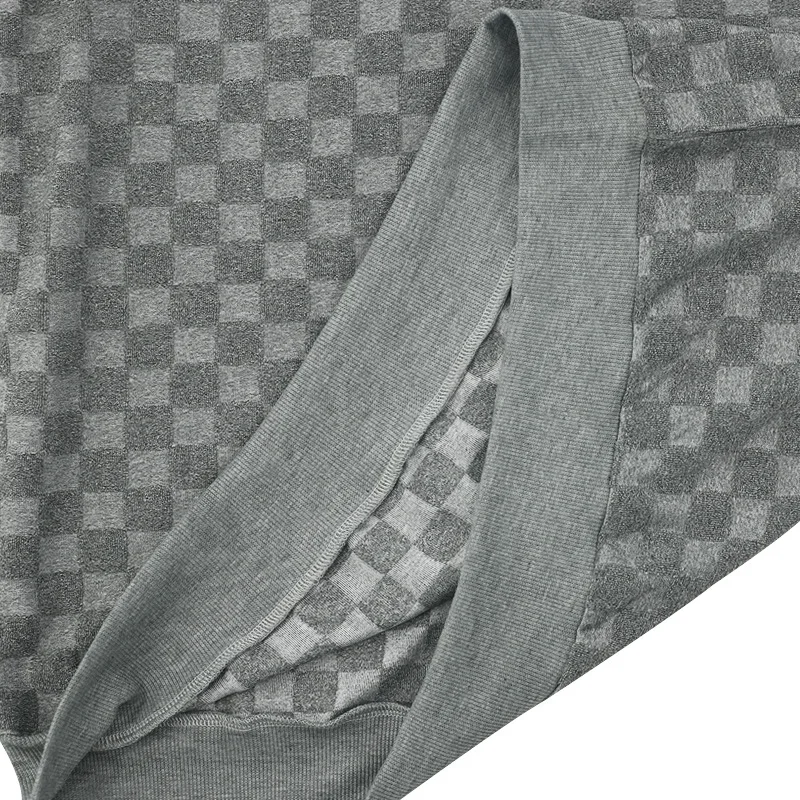 Winter Neue Karierte Pullover Rundhals Botto männer Mantel Mode Kleine Check Waffel Jugend Rundhals Jacquard Check Hoodie – Detail 26