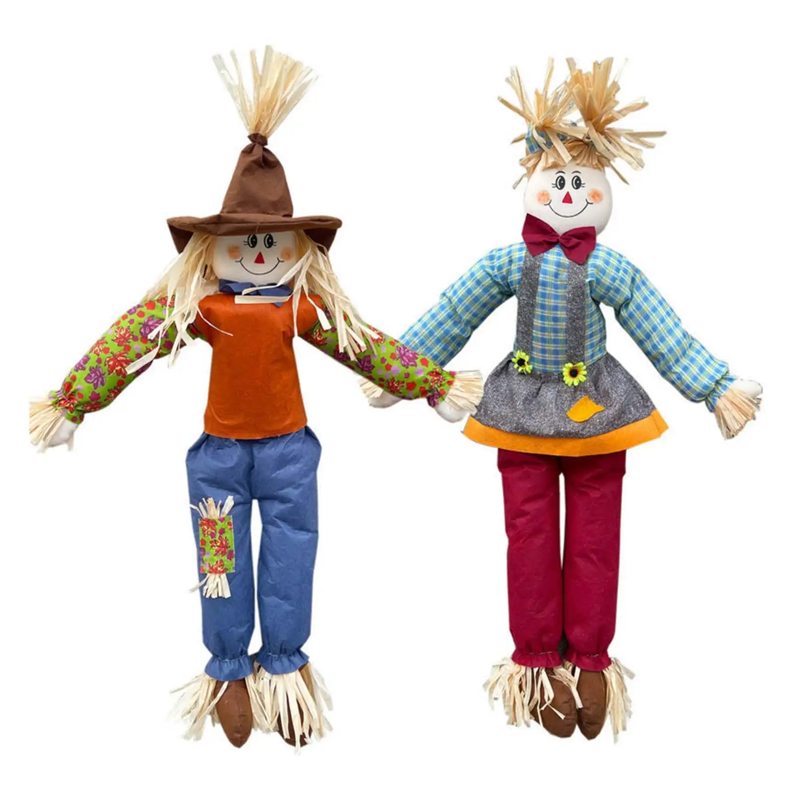 Standing Scarecrow 47.24inch Fall Scarecrows Decor for Yard Halloween Treats