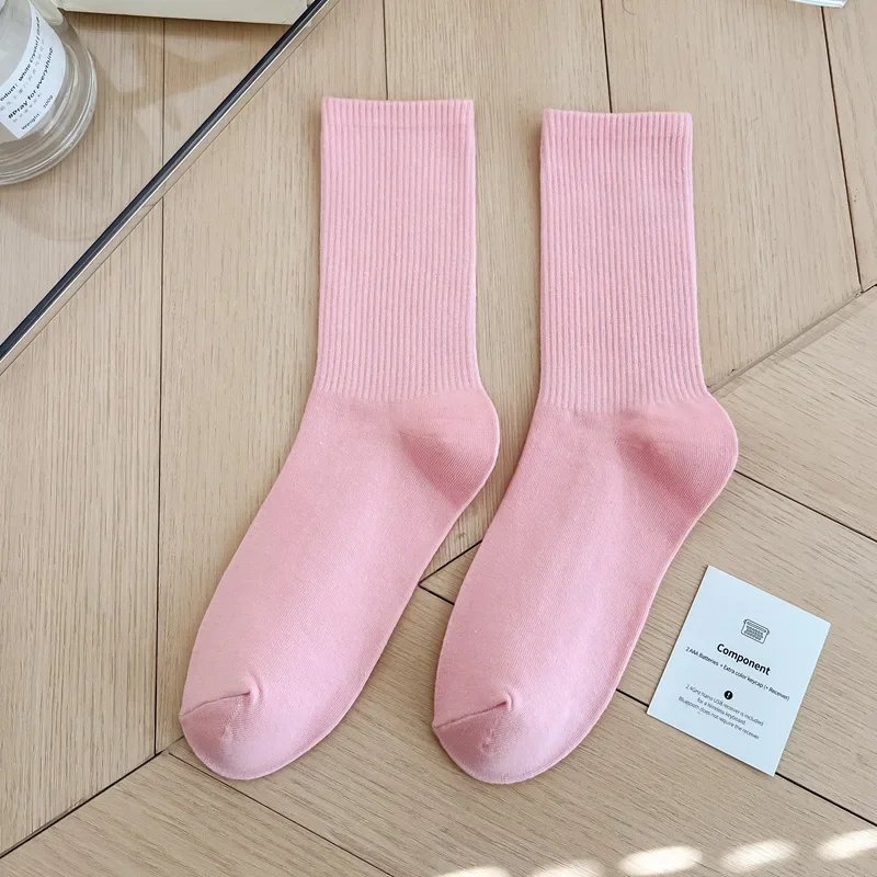 33 Colors Designer Socks Women Solid Color Black White Pink Breathable Soft Cotton Sports Socks Fashion Girls Stockings Hosiery cotton socks,women socks