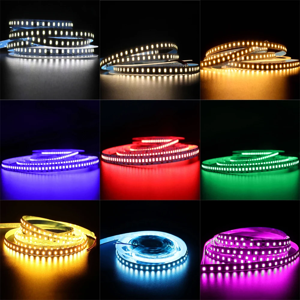 2835 120/240 LED 스트립 조명, AC 220 V  230V, 5M 램프, 220 V, 220 볼트 다이오드 테이프, 유연한 소프트 램프, 바 홈