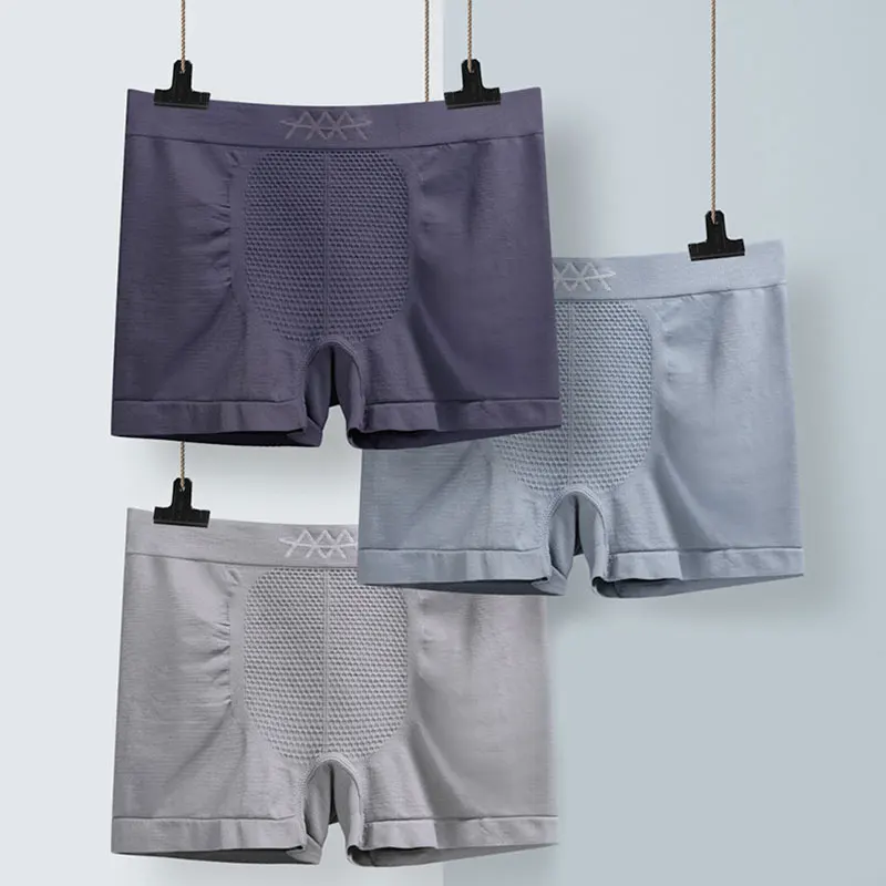 

Male Panties Breathable Men's Shorts U Convex Pouch Plus Size Pure Color High Elasticity Men Boxer Homme Nylon Underpants