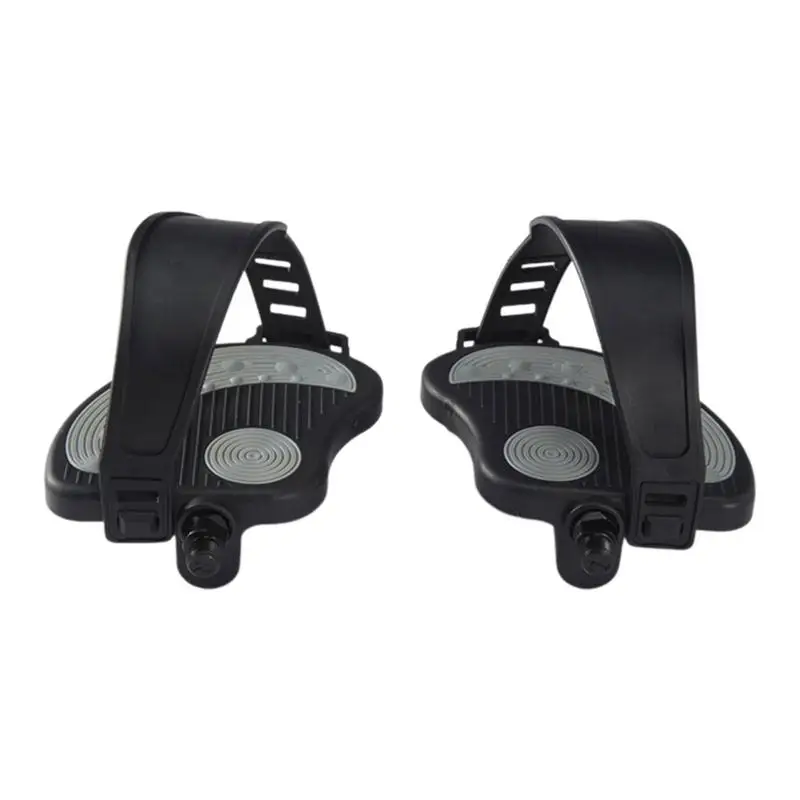 Bike Pedal Set Anti-slip Pedal Strap Universal For Exercise Training Bike Parts Replacement Stationary Pedals