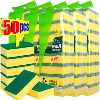 Magic Cleaning Sponges Double-sided Highly Absorbent Dishwashing Clean Sponge Pot Rust Stain Grease Brush Kitchen Cleaner Tools 1