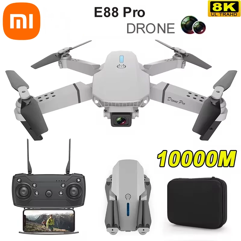 Iconic Brand  E88 Pro Aerial Photography Aircraft 8K Dual Camera Drone Three-Axis Gimbal Automatic Cruise Folding Drone