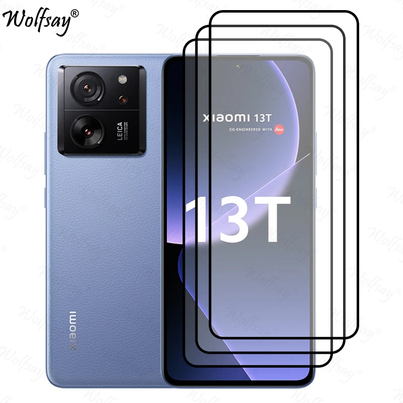 واقي شاشة كامل لهاتف Xiaomi 13T من الزجاج المقسى ل...