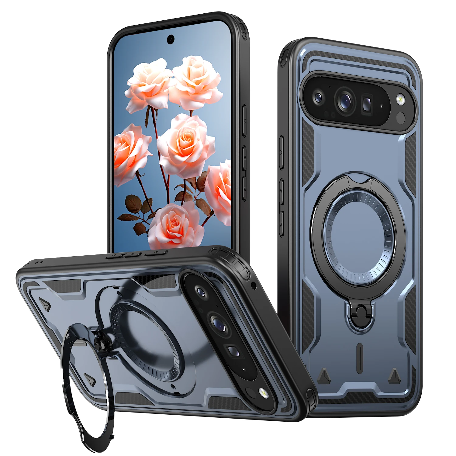 Magnetic Rotatable Stand Case with Kickstand and Enhanced Protection