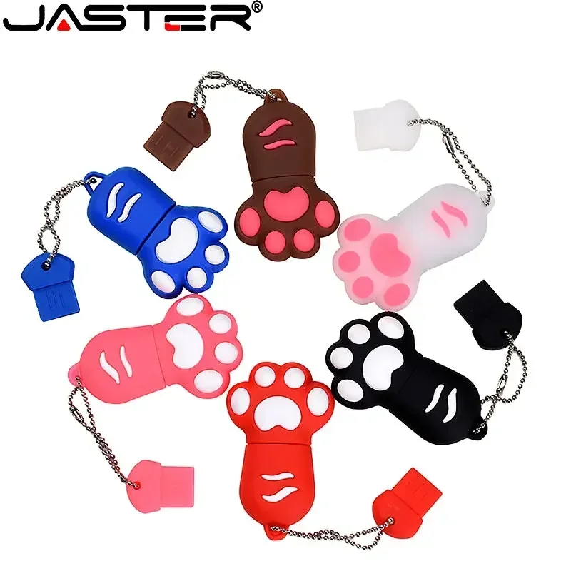 Usb Flash Drive Flash Drive Cartoon Cat Paw USB Flash Drive 4GB-128GB