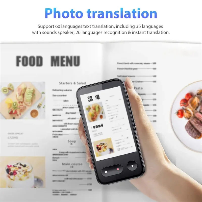 4G Translator T7 Intelligent Voice Translation 4.0inch Touch Screen Recording WIFI 138 Language Translate