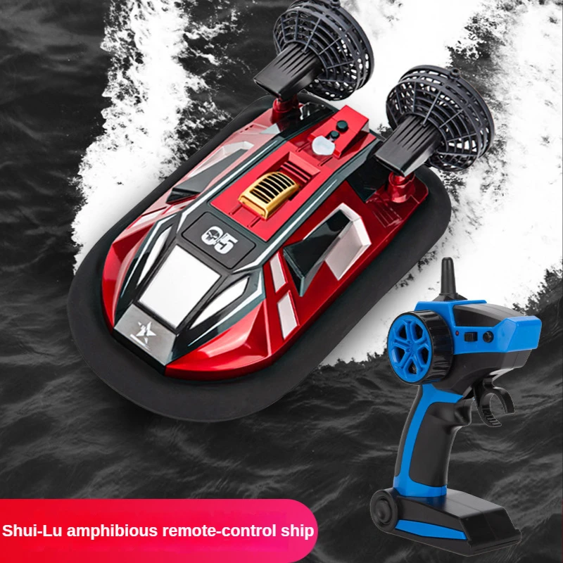Rc Nave Anfibia Hovercraft Simulazione Motoscafo Ad Alta Velocità Nave Da Guerra Giocattolo Elettrico Modello Di Nave Ragazzo