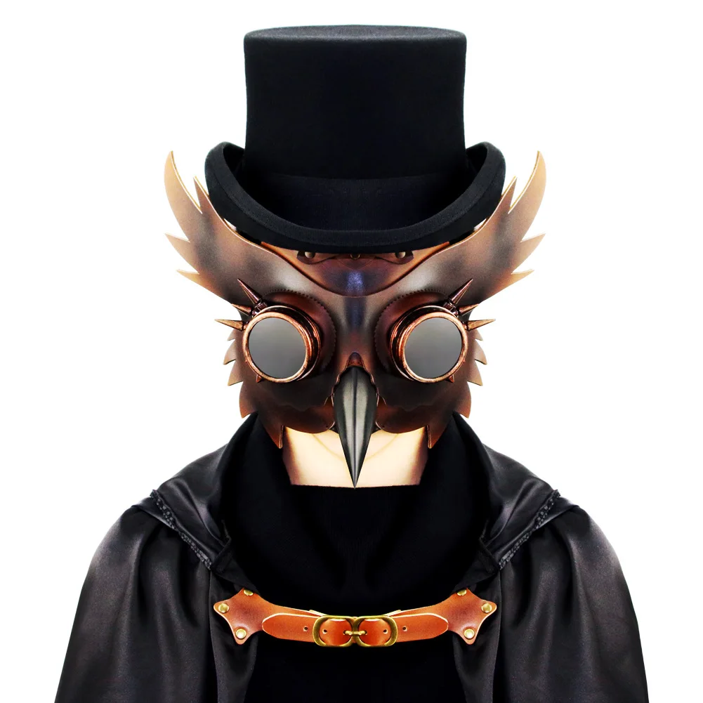 Halloween Steampunk Plague Birdbeak Masquerade Party Mask copricapo Carnaval Volwassen kostums Cosplay Przebranie Dla Doroslych