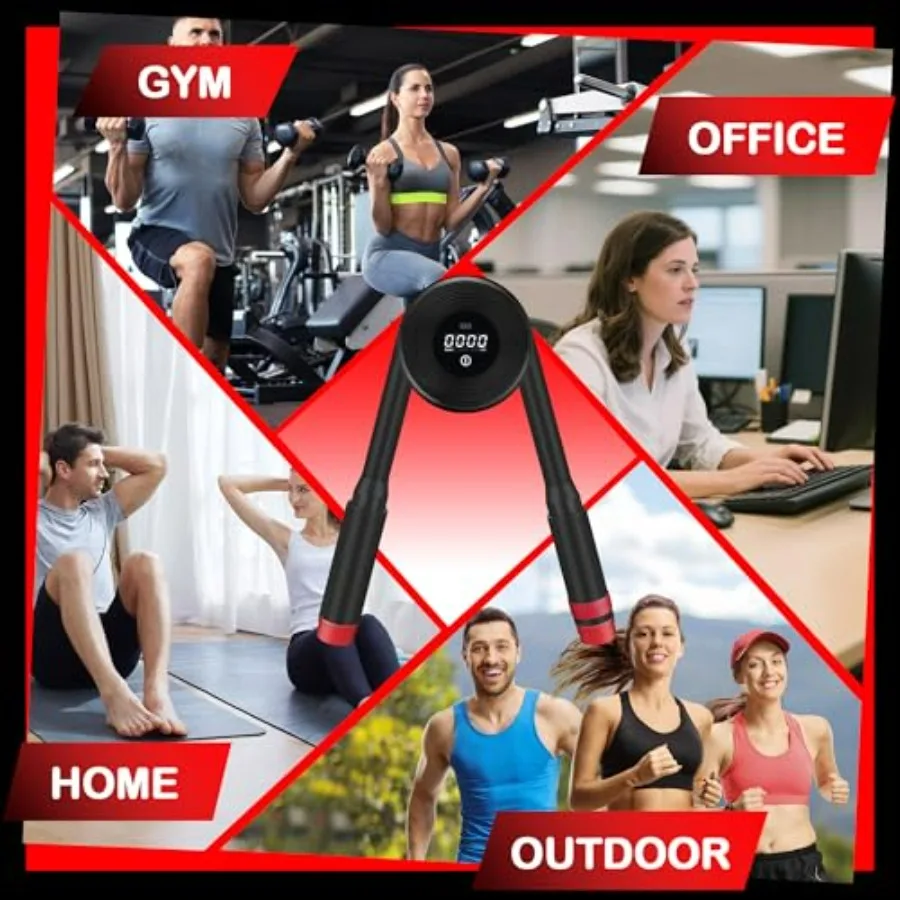 Hydraulic Arm Exerciser 22–440LBS with LED Display – Adjustable Power Chest Workout Equipment for Chest, Arm, Shoulder & Back –