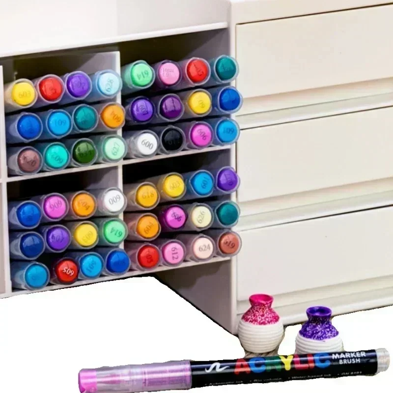 GUANGNA 240-12色アクリルカラーマーカー ソフトダイレクト液体