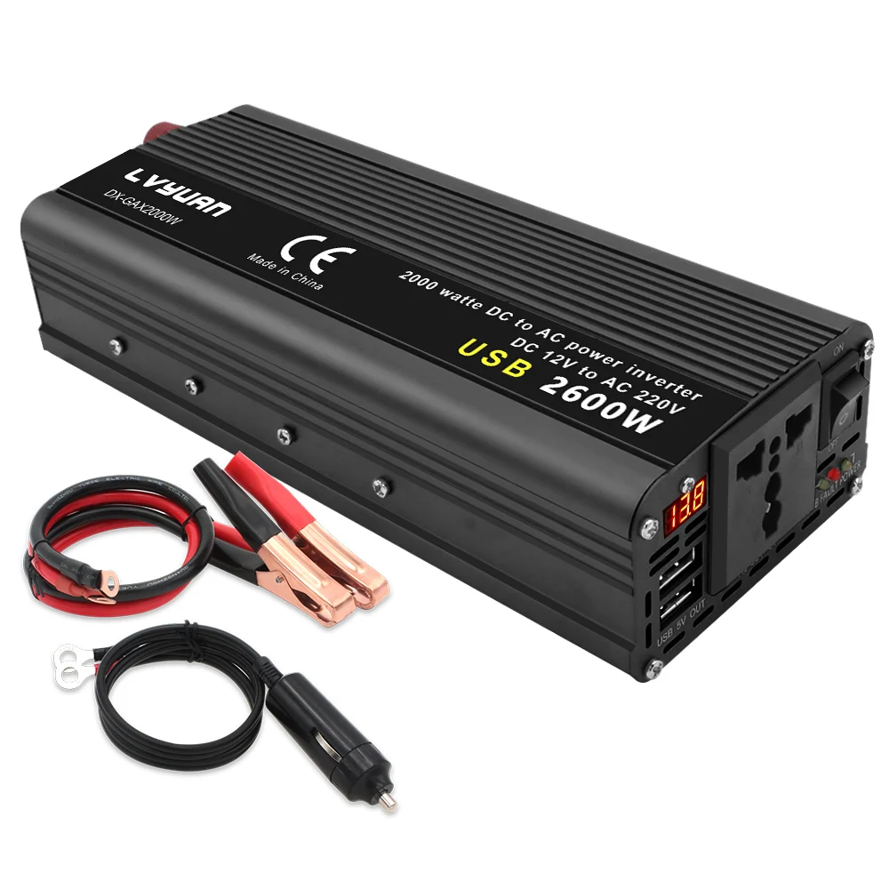  Cantonape 500W Pure Sine Wave Inverter 12V to 110V AC Power  Inverter Converter with 3.1A USB Car Adapter and Cigarette Lighter Plug :  Automotive