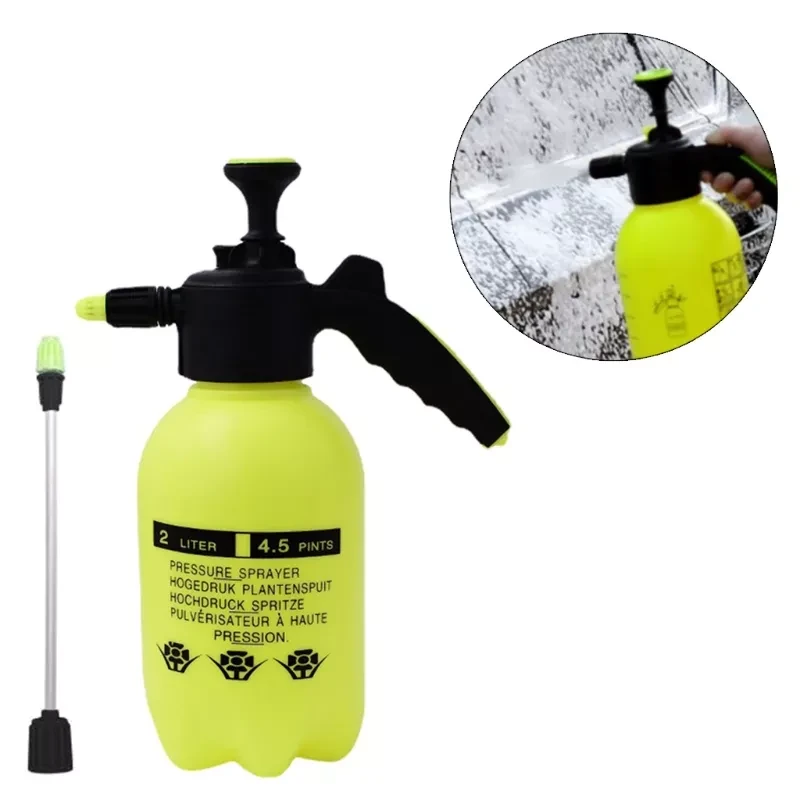 Manual Pressure Snow Foam Sprayer Cannon Foam Nozzle Hand Pump 2L Bottle Car Washing Can Window Cleaning Watering Pot auto carwash