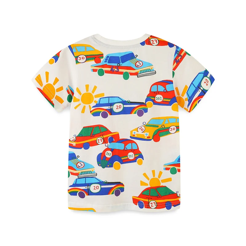 Jumping Meters New Arrival T Shirts Cotton Summer Cars Print Short Sleeve Hot Selling Toddler Kids Tees Tops Baby - T-shirts - AliExpress