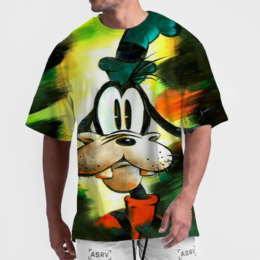 thumbnail image 1 of Camiseta con estampado 3D de Disney Goofy, nueva camiseta animada, top de verano para parejas, padres e hijos, manga corta, verano genial, 1 of 4