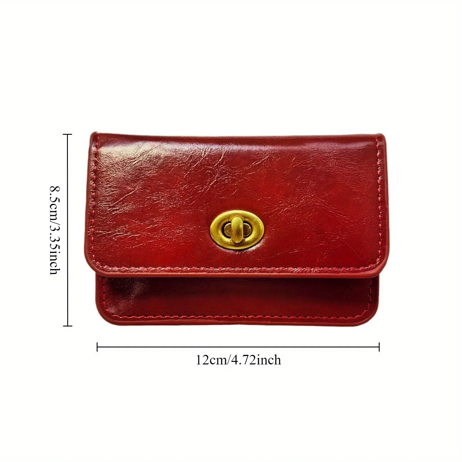 Retro Chic PU Leather Coin Purse and Card Holder - Women's Fashion Accessory