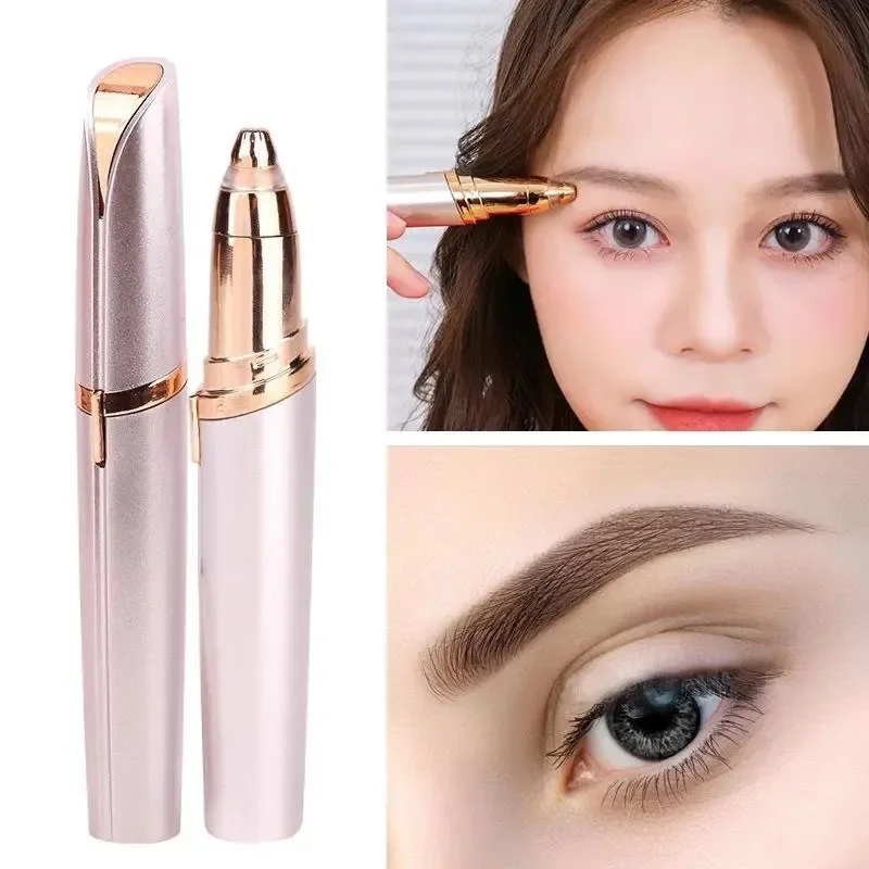 New Electric Eyebrow Trimmer for Women Hair Removal Eye Brow Epilator Mini Shaper Shaver Security Painless Razor Scissor Pen