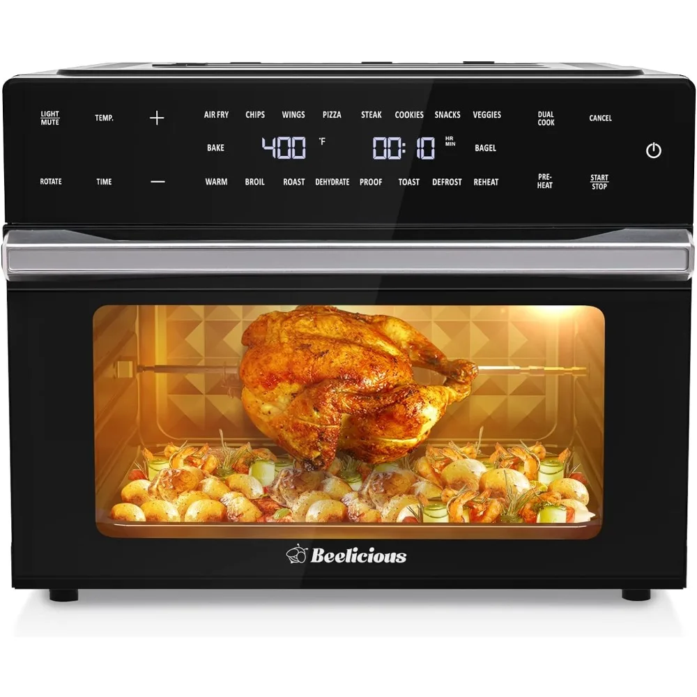 

Extra Large Air Fryer, 19-In-1 Air Fryer Toaster Oven Combo with Rotisserie and Dehydrator