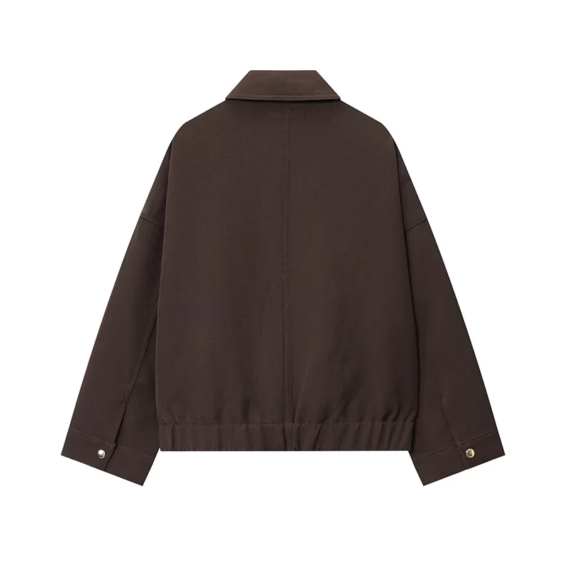 Women Fashion Street Style Commuting Jackets For Women Loose Coat Top Jacket Long Sleeve Zipper Casual New Outerwears ﻿