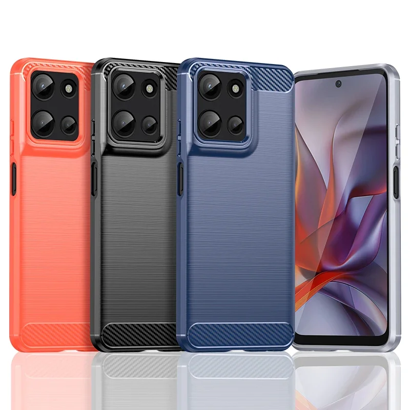 Sleek Carbon TPU Soft Phone Case Cover