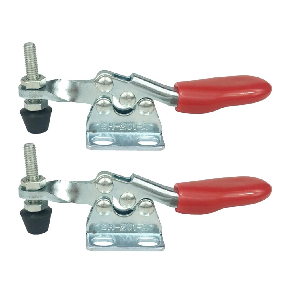 

2PCS GH-201AToggleClampQuick Release Hand Clip Tool Holding Capacity 27KG Horizontal Clamp For Machine Operation Welding