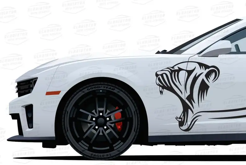 

Huge Tribal Decals Graphics Vinyl JAGUAR Cat British Racing FPACE F Pace