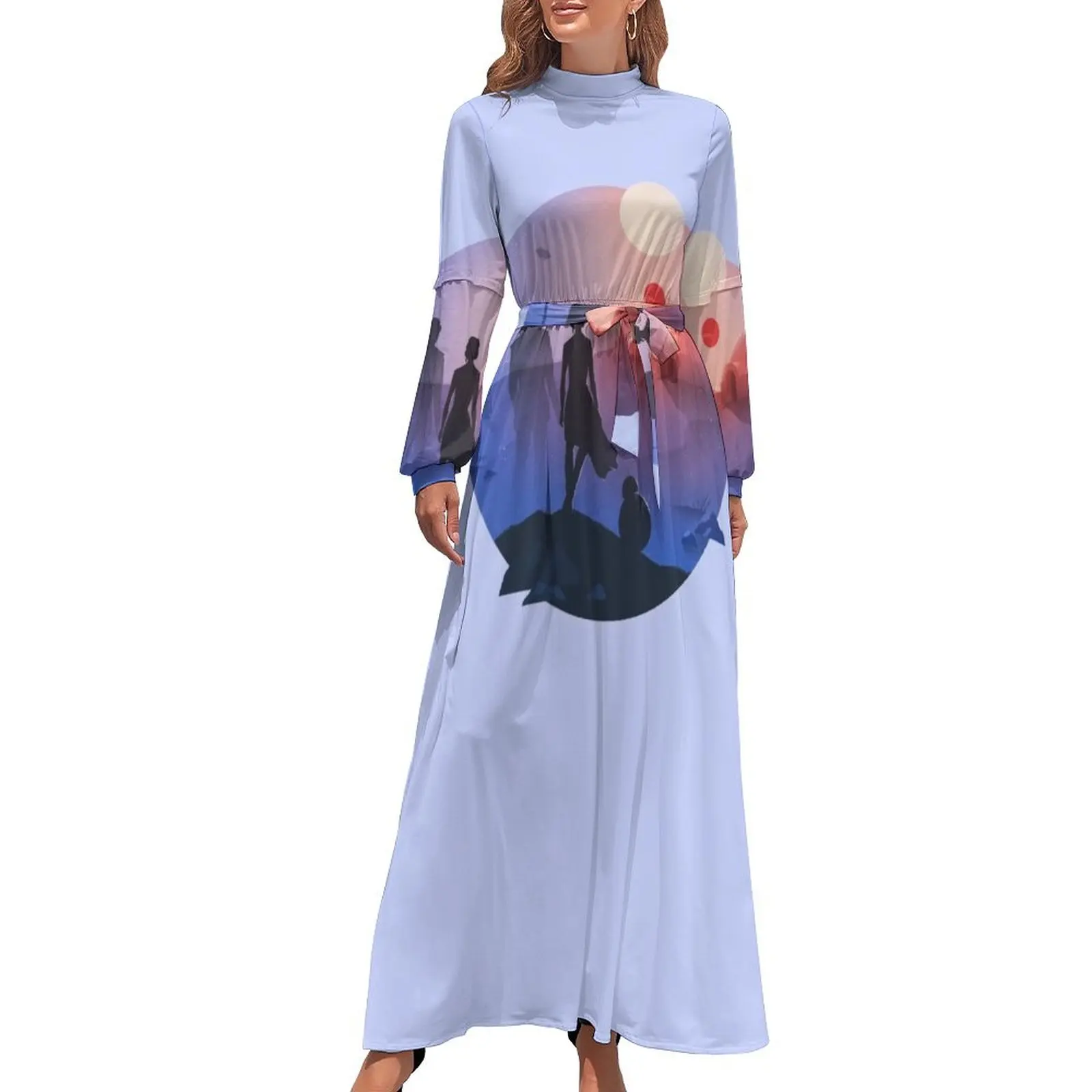 

SW Tatooine Идгу Sunset Long Dress Summer women's clothing Women's clothing