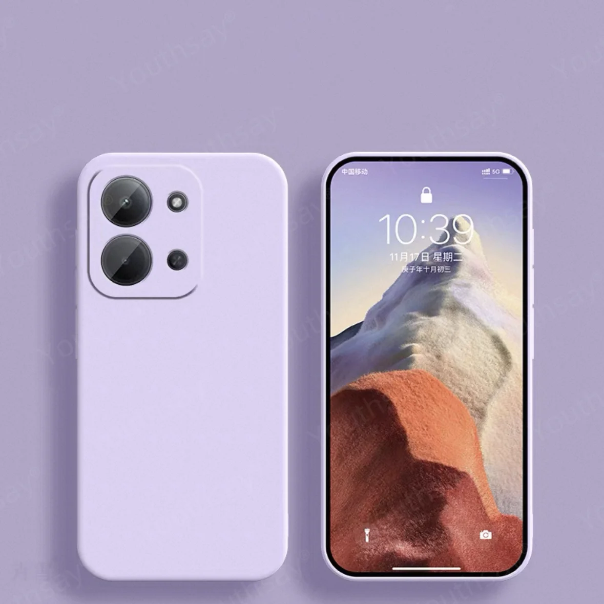 Luxury Soft Liquid Silicone Phone Case with Original TPU Back