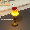 Kawaii Pudding Night Light LED Desk Lamp Battery Powered Desk Bedside Bedroom Bar Room Decor Atmosphere Sleeping Light kid Gifts 1