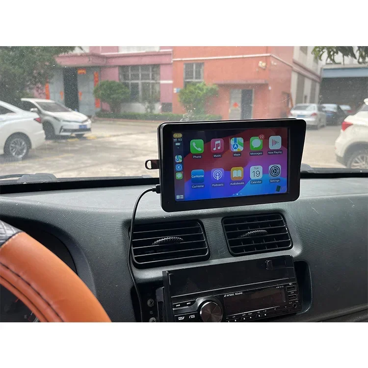 MP5 Player GPS Portable 7" Inch Auto Car Screen Car Display PND MP5 GPS Wireless CarPlay For IOS & Android.