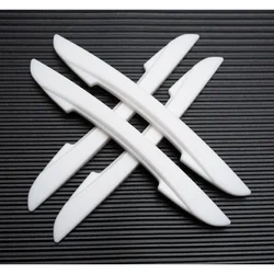 Black Silicone Anti - Collision Car Door Protector Set (White - 4pcs)