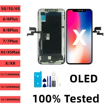 아이폰 X XS XR 11 12 프로 맥스용 3D 터치 스크린 디지타이저 LCD 디스플레이, AAA +++, 데드 픽셀 없음, 아이폰 6S 7 8