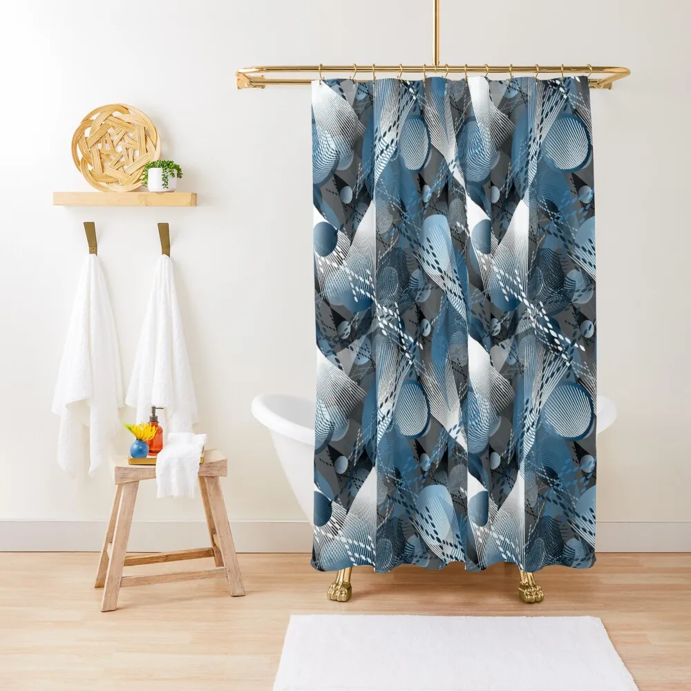 

The blue and the gray. Abstraction. Shower Curtain Shower Set Shower Bathroom Curtain