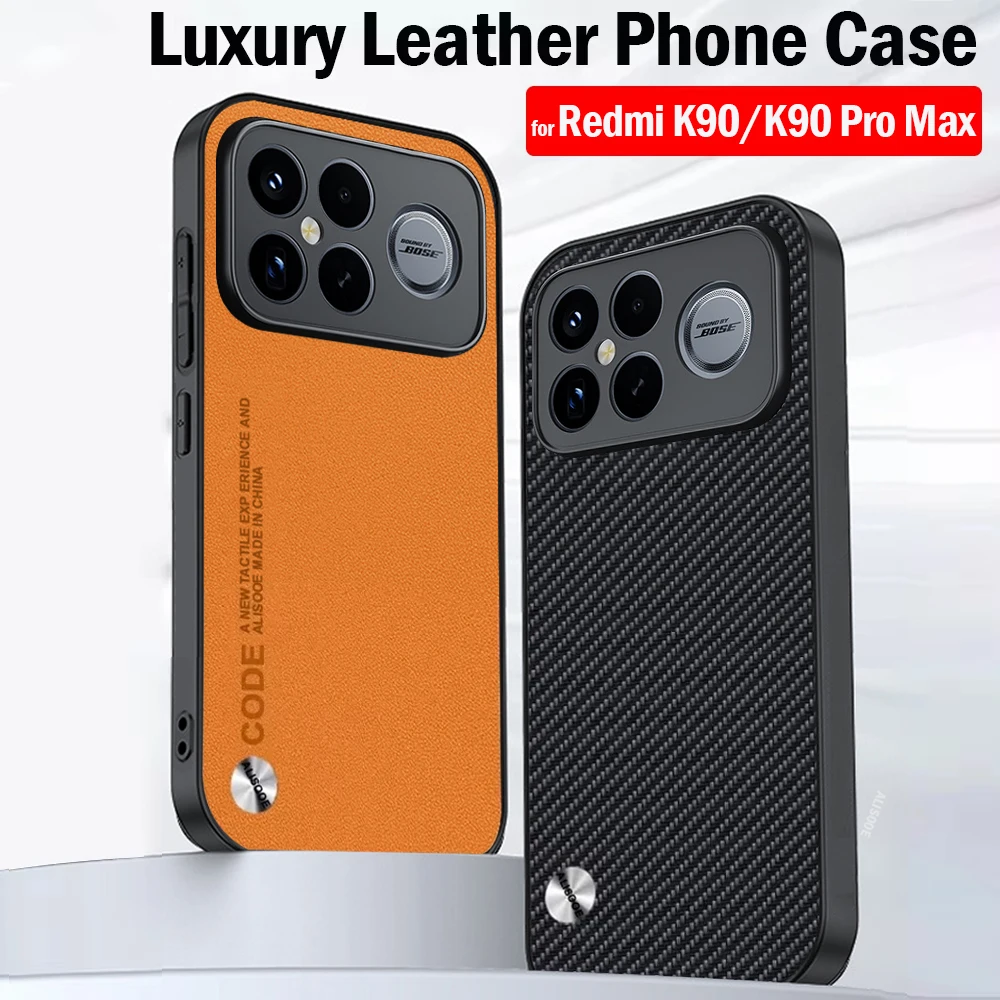 Luxury Fiber Texture PU-Leather Shockproof Case Cover