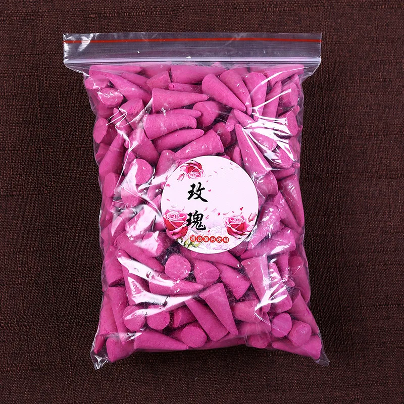 50/100 piezas de incienso cono de sándalo rosa limón fragancia para  aromaterapia del hogar, incienso para regalos a granel (color: 100  unidades