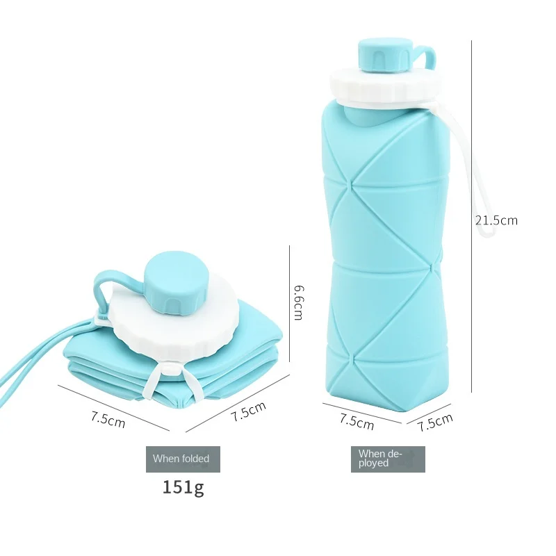Creative Silicone Folding Cups Outdoor Sports Bottle Large Capacity Travel Water Cup 1Pieces Folding Silica Gel Cup Coffee
