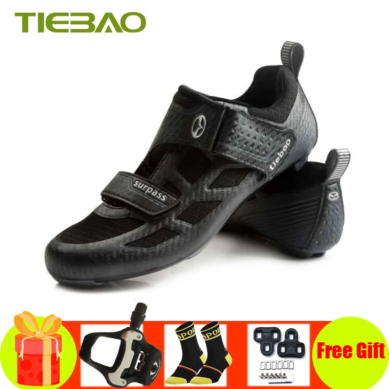 

Tiebao Bicicleta Triatlon Road Cycling Shoes For Men Women Self-Locking Ultralight Spd-Sl Pedals Bicycle Racing Road Scneakers