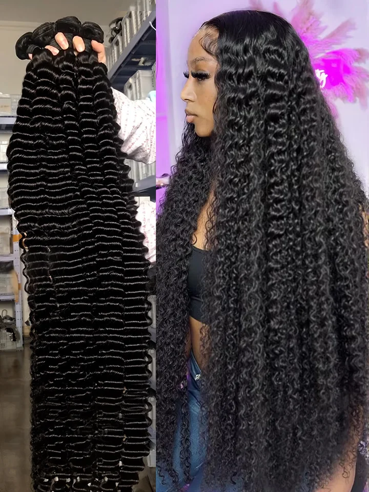 Deep Wave Brazilian Remy Human Hair Bundles