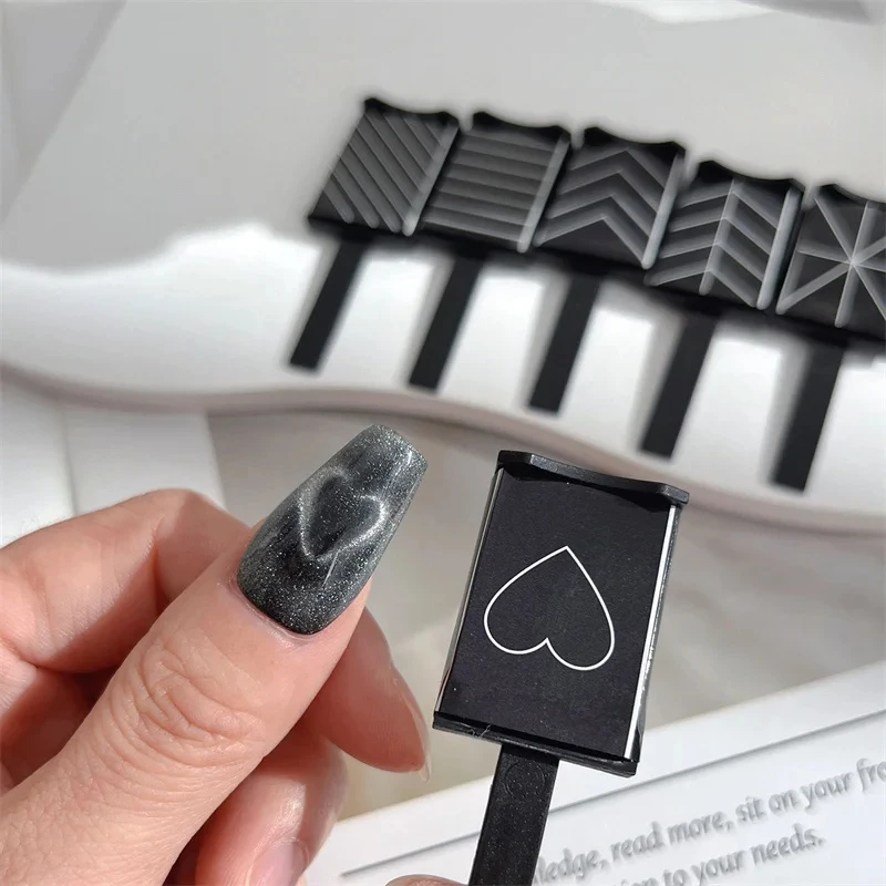 Description Picture 6 of item5pcs/set Manicure Cat Eye Magnet 3D Magnetiron Nail Polish Gel Varnish Heart Pattern Strong Magnet Magnetic Stick Wand Nail Tool