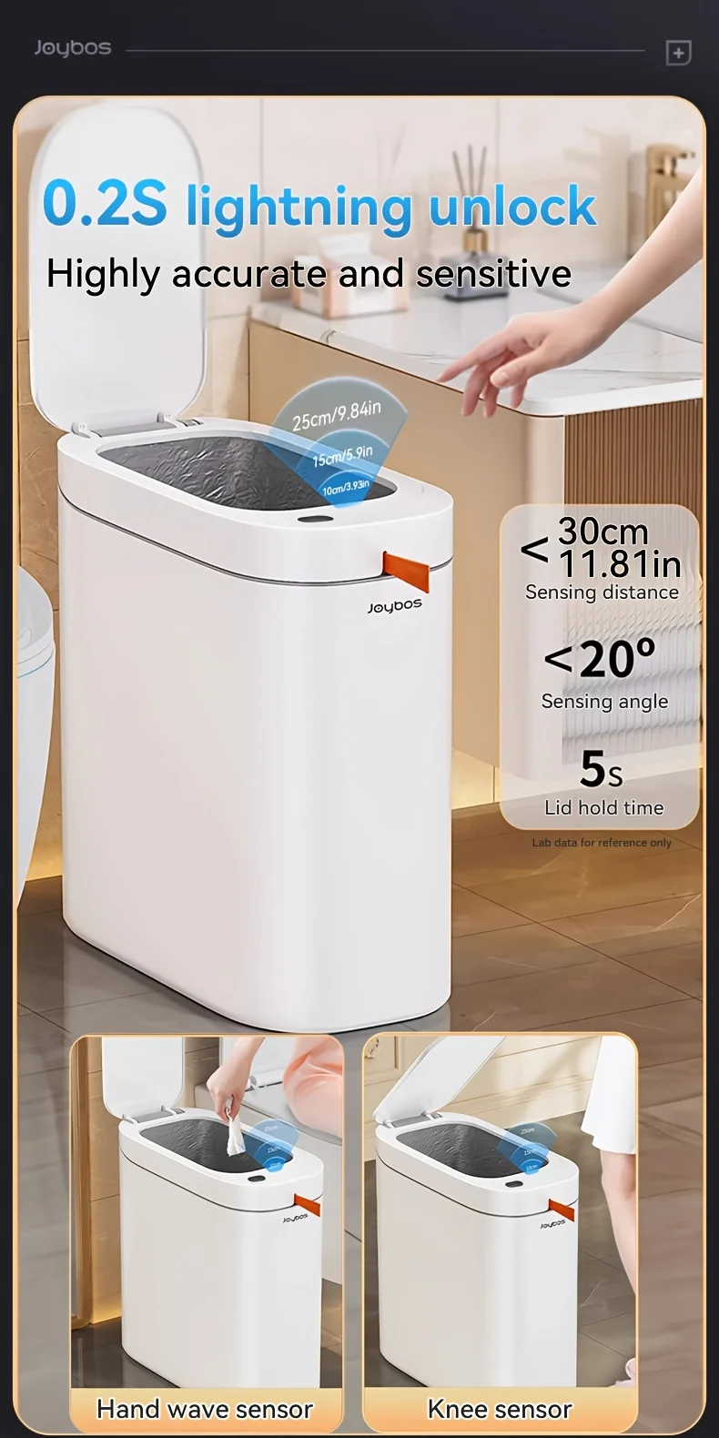 Smart Sensor Garbage Bathroom Trash Can Automatic Adsorption Bag Household Toilet Induction Waterproof Garbage Can Home Supplies