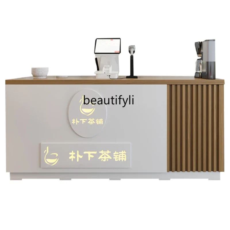 

Small Simple Modern Bar Beauty Salon Milk Tea Shop Cashier Clothing Barber Shop Light Luxury Reception Desk