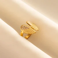 White Drip Oil Real Gold Plated Star Heart Eye Ring Open Adjustable Vintage Stainless Steel Rings For Women Men Jewelry Birthday 4