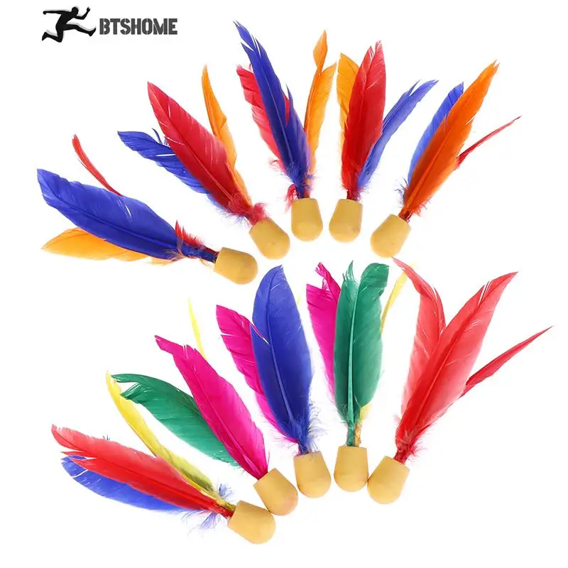 JianziFootbalFootKickHandwheelFeatherShuttlecockChina10pcs