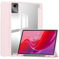 Premium Folding Stand Case with Pen Holder and Acrylic Back Cover - Xiaoxin Pad 2024 (Pink)